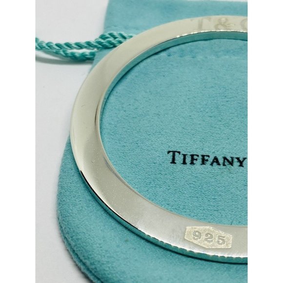 Tiffany & Co 1837  Sterling Silver  935 bracelet. RARE flat disk circle bangle - Picture 6 of 10